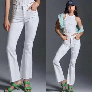 MOTHER High Rise White Jeans